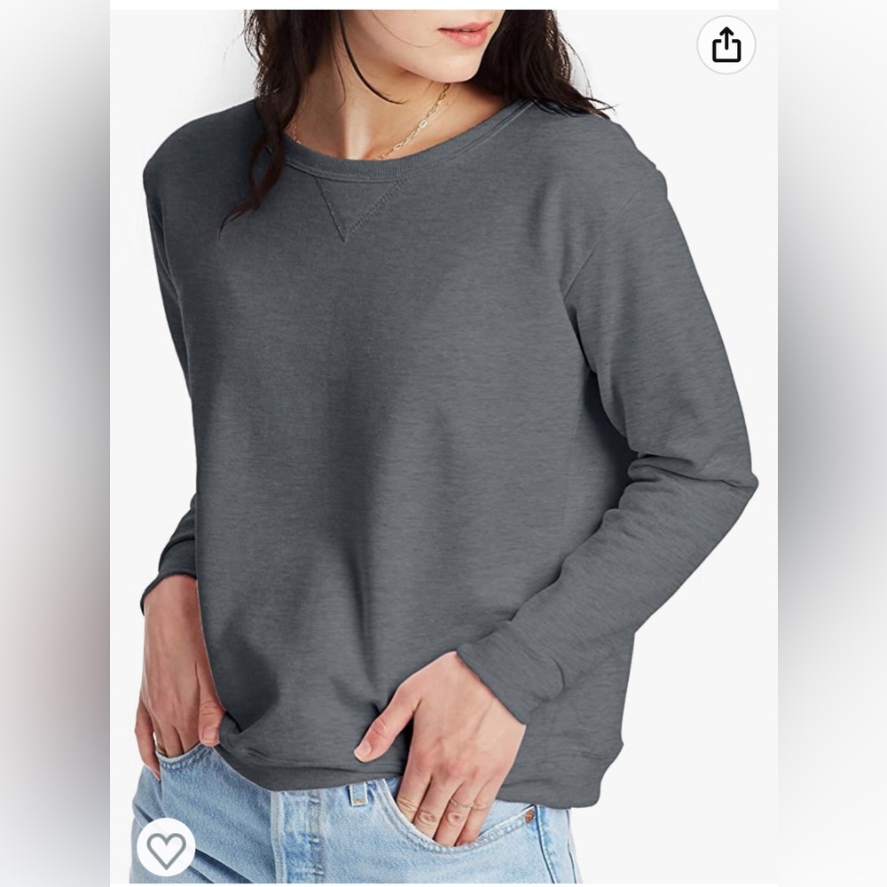 Hanes Cute dark grey crewneck